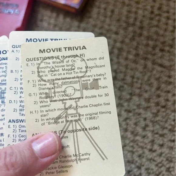 1984 vintage Prof Hoyles movie night trivia card pack. Beautiful condition! - Picture 2 of 6